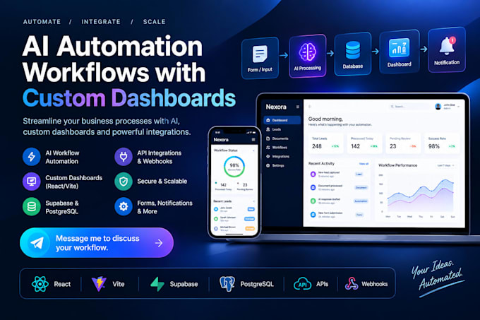 build an ai automation system with react, supabase, and apis