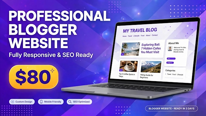 design a professional and fully responsive blogger website
