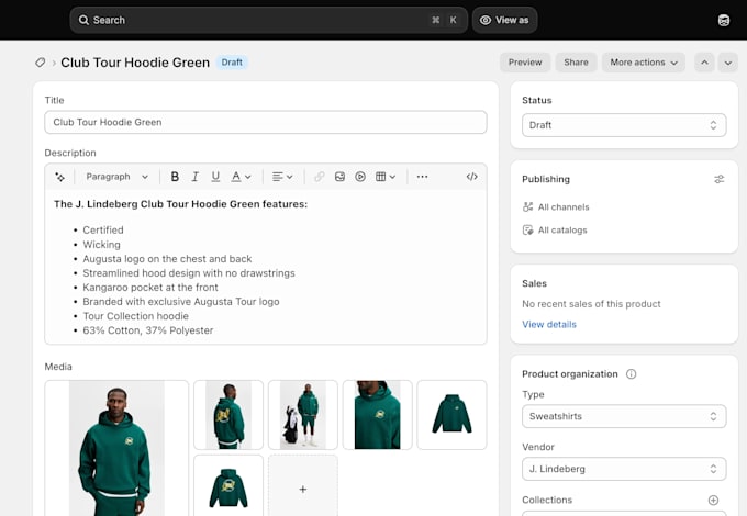 shopify product upload and management
