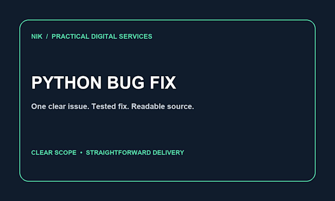 fix one bug in your python script