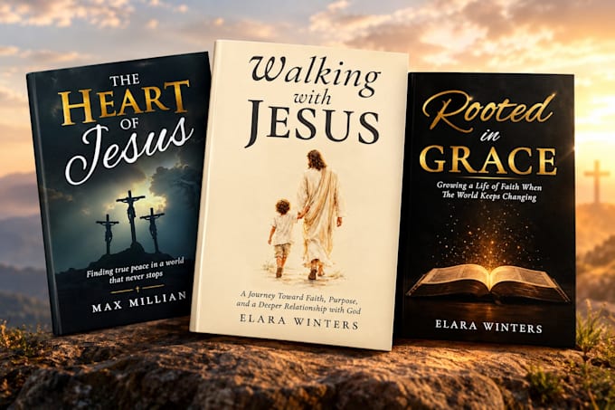design christian book cover, create space cover design