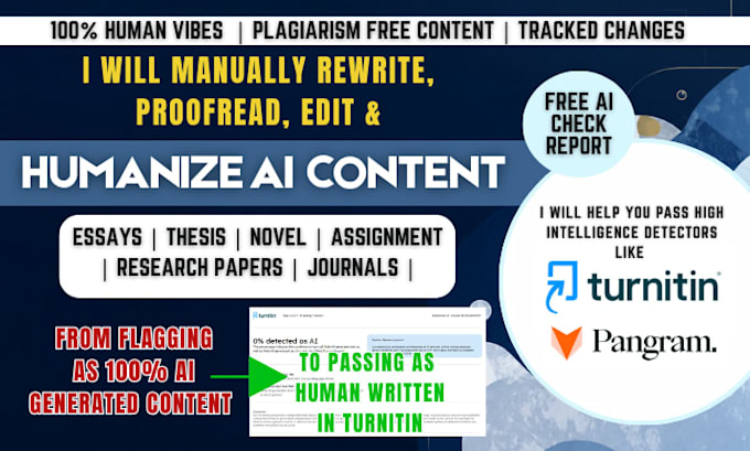 humanize ai content edit proofread rewrite ai content manual urgent humanization