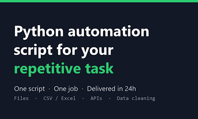 write a custom python automation script that fixes your repetitive task