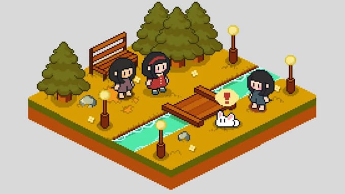 pixel art character, sprite sheet, pixel animation, fnf, isometric pixel, sprite