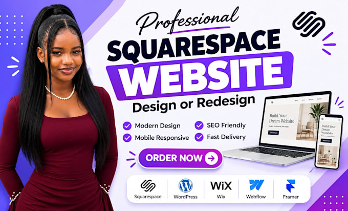build squarespace website design redesign update squarespace website development