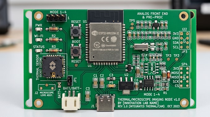 design thermal camera pcb, digital microscope and imaging electronics prototype