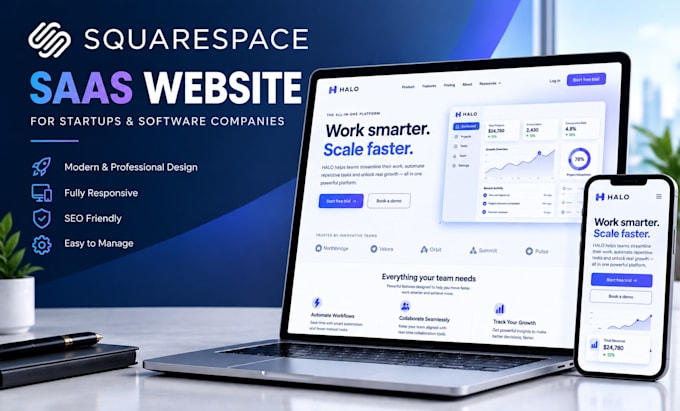 build squarespace ai saas website ai startup website custom squarespace website