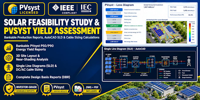 do pvsyst energy yield assessment solar feasibility study layout autocad design