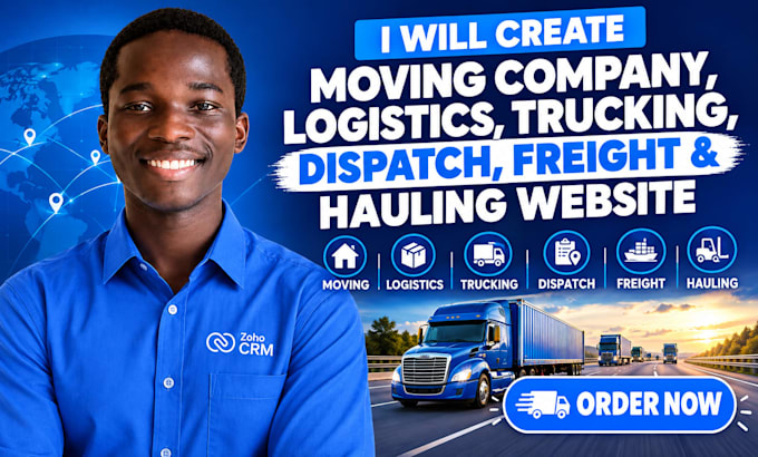 create moving company, logistics, trucking, dispatch, freight, hauling website