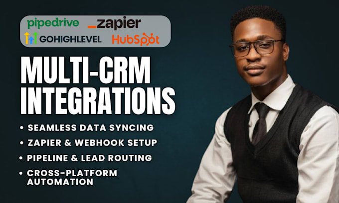 setup and integrate hubspot, pipedrive and gohighlevel with zapier