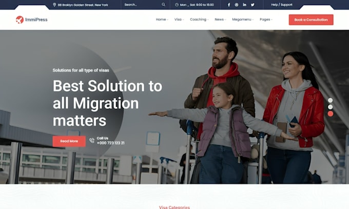 build squarespace immigration course website visa consultant coaching website