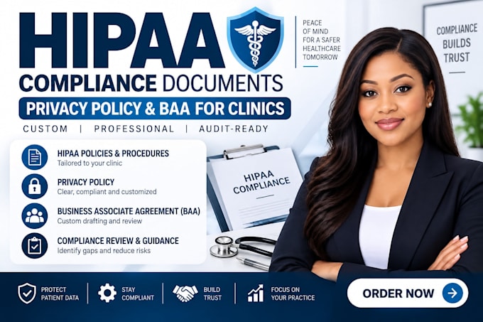 draft hipaa compliance documents privacy policy and baa for clinics