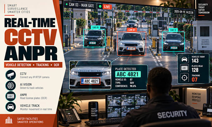 develop real time cctv anpr vehicle detection and tracking software