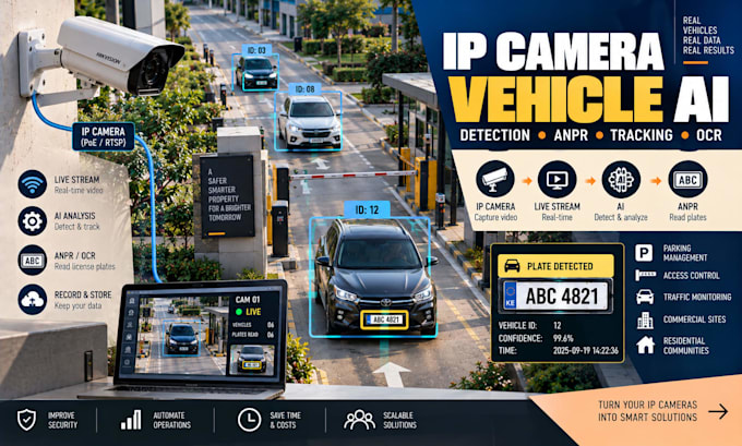 build IP camera vehicle detection anpr tracking and recognition system