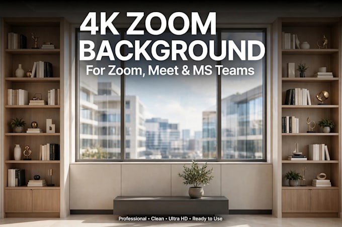 create 4k virtual background for zoom and google meet