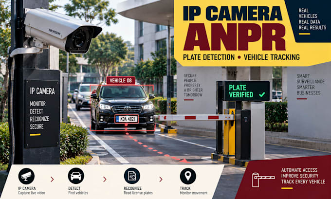 develop IP camera anpr license plate detection and vehicle tracking system