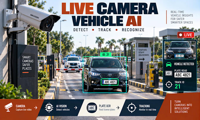 build live camera vehicle detection tracking and license plate recognition
