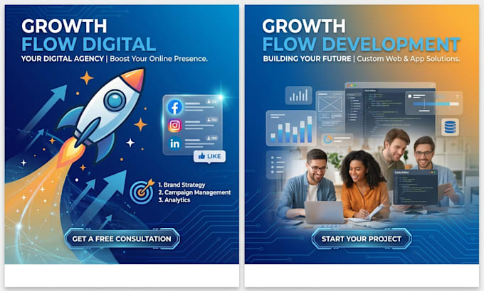 design engaging facebook post design and banner