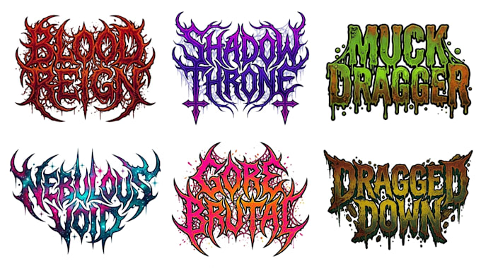 create death metal, black metal sludge metal logo