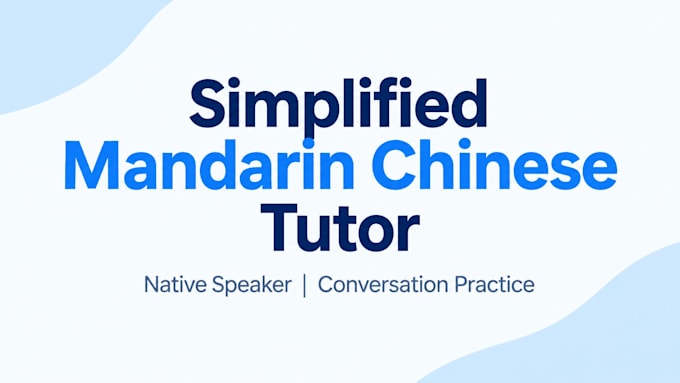 be your native mandarin chinese tutor for conversation practice