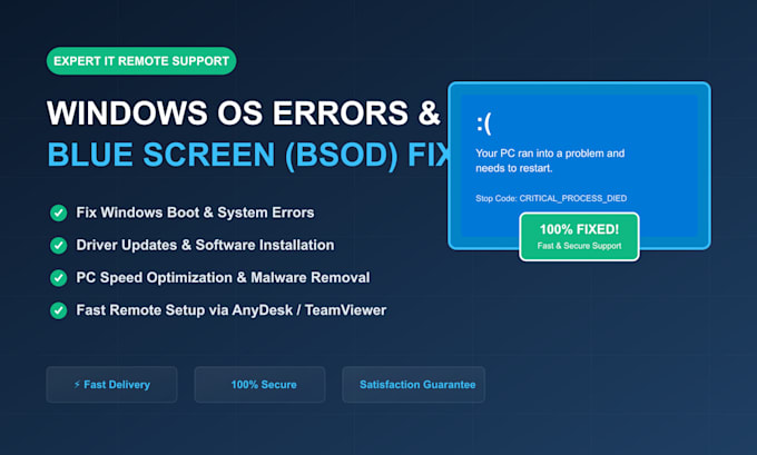 fix windows os errors, blue screen, and driver issues