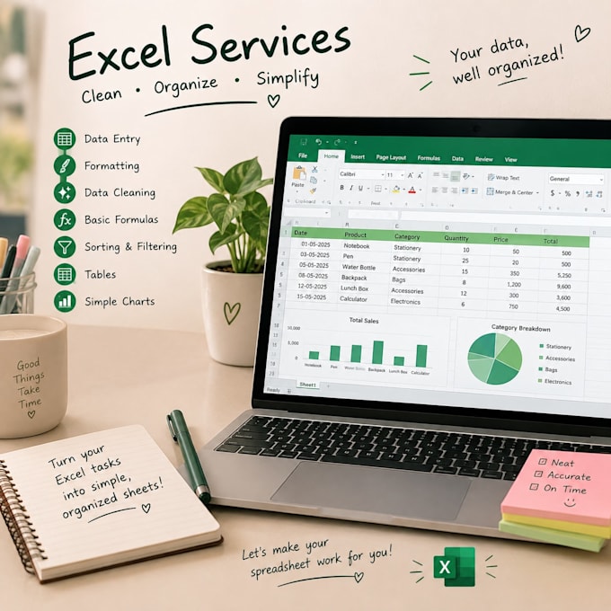 organize your data create basic charts and tables