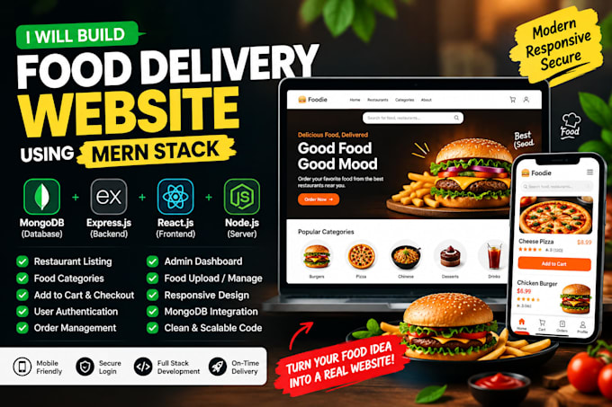 build food delivery website mern