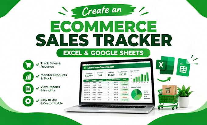 create an ecommerce inventory and sales tracker in excel or google sheets