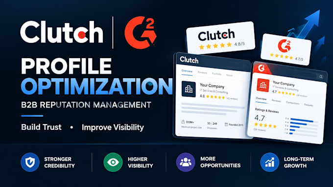 optimize clutch and g2 profiles for b2b reputation