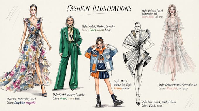 do digital illustration for fashion design art