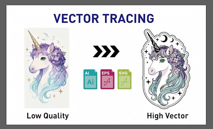 vector trace, recreate, or vectorize your logo and image to high resolution