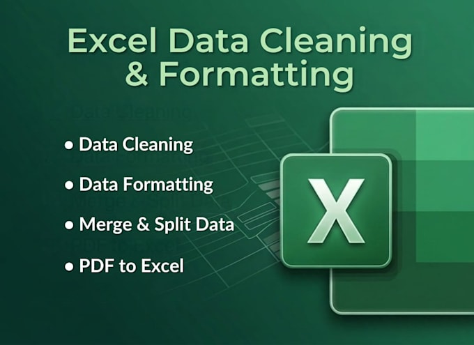 clean, format, split excel data and convert PDF to excel