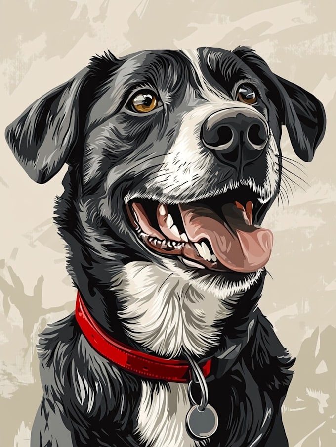 draw disney pet portrait illustration