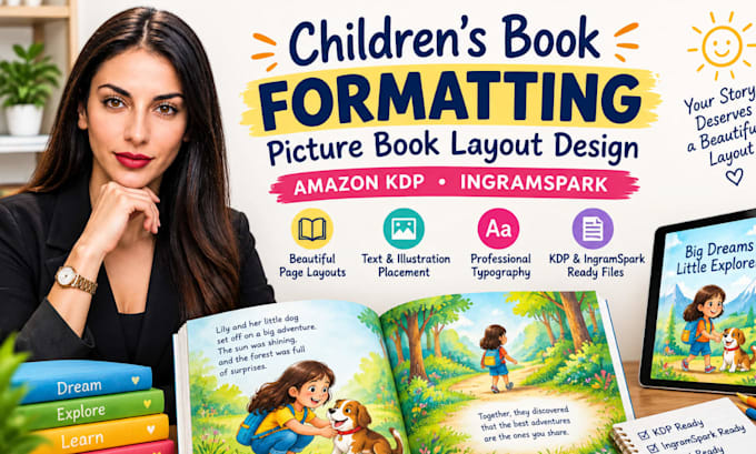 do childrens book formatting picture book layout design amazon kdp ingramspark