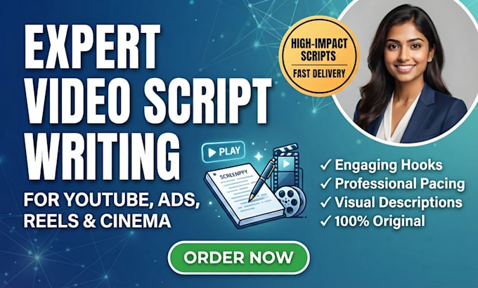 video scripts, youtube scripts, and cinematic content