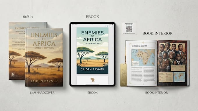 design or layout book interior, book cover and ebook