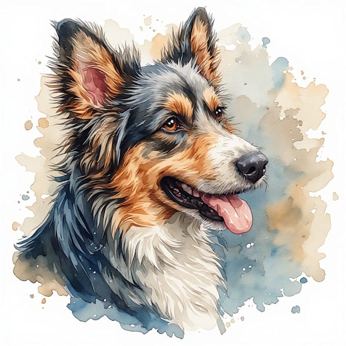 draw pet portrait into cartoon vector