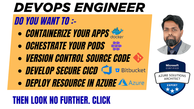 setup or fix azure devops, docker, container, kubernetes and cicd pipeline