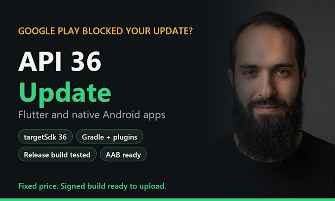 update your flutter or android app to target API 36 for google play