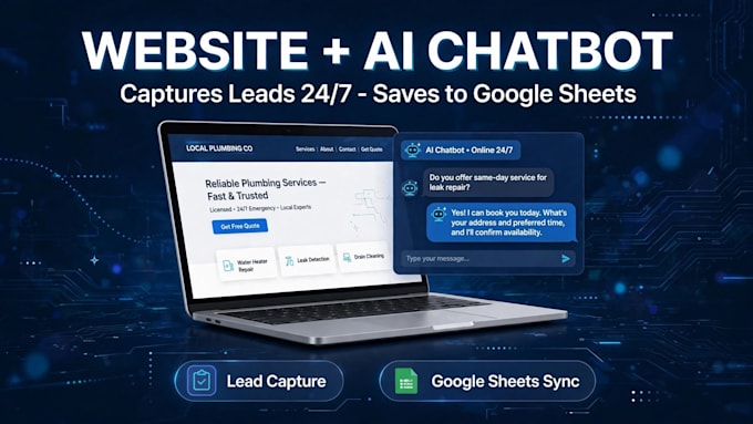 build a small business website with ai chatbot for lead capture