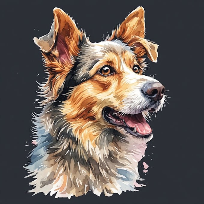 draw pet portrait into cartoon vector