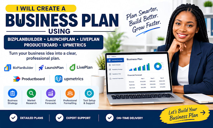 create business plan bizplanbuilder launchplan liveplan productboard upmetrics