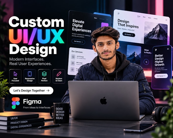 design a modern UI UX website in figma
