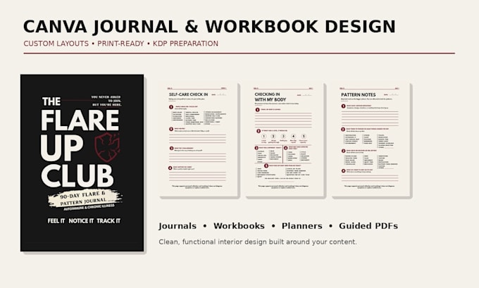 design your canva journal, workbook or planner