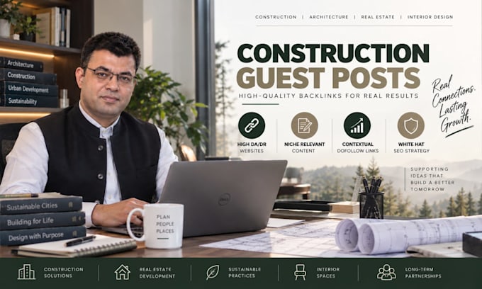 build high authority construction backlinks through niche guest posts