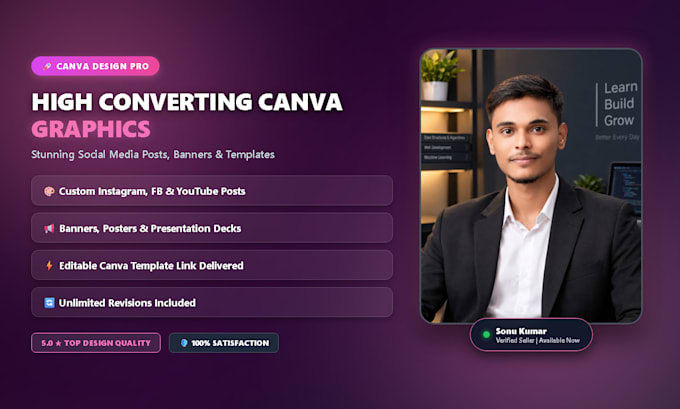 design eye catching social media posts and canva graphics