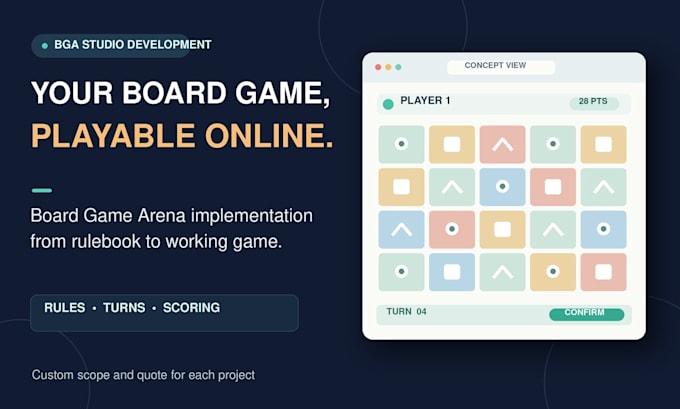 implement your board game for board game arena