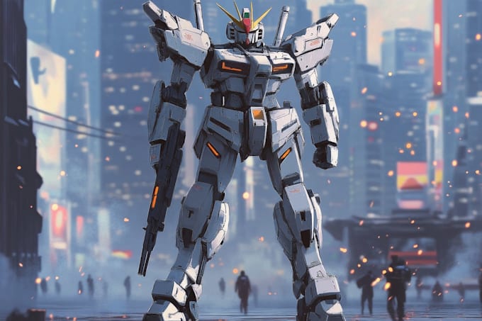 make illustration and concept mecha, gundam, and robot