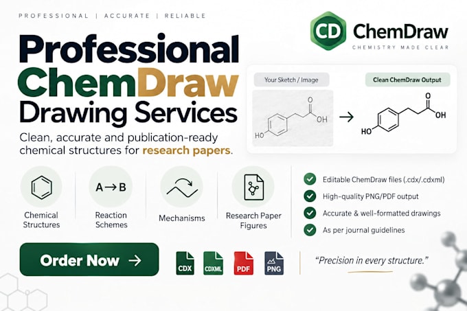 draw chemical structures and reaction schemes using chemdraw