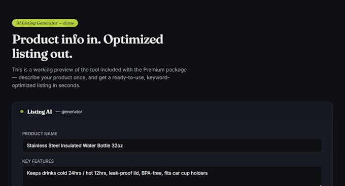 build an ai powered amazon listing optimization tool